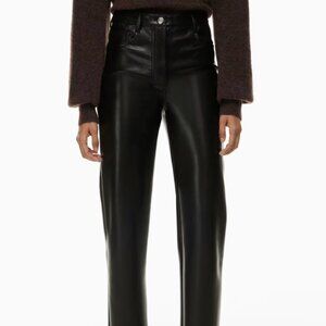Aritzia The Melina Vegan Leather Pants - Black - Size 4